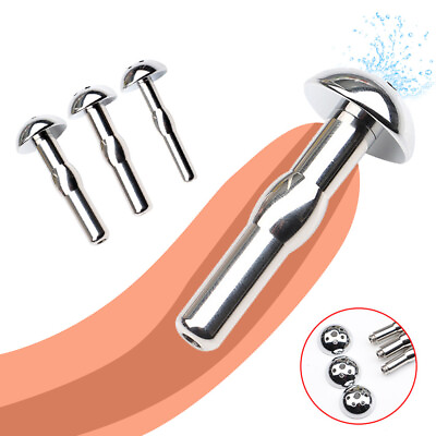 #ad Stainless Steel Urethral Sounding Penis Dilator Sounds Stretcher Plug Beads Male $16.99