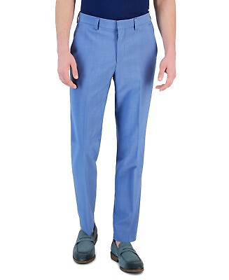 #ad HUGO Mens Modern Fit Light Blue Dress Pants Size 32 x 32 Wool Superflex $62.99