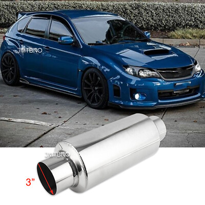 #ad Exhaust Muffler Resonator 3.0quot;In Out 12quot;Long SS For Subaru STI Impreza Hatchback $55.11