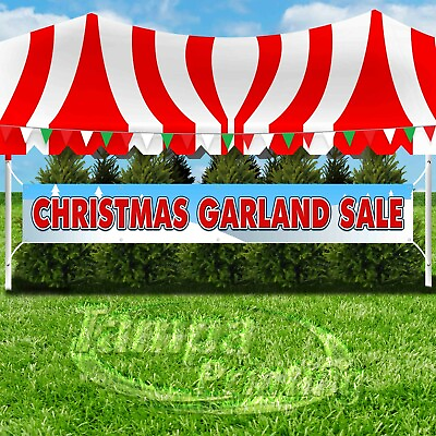 #ad CHRISTMAS GARLAND SALE Advertising Vinyl Banner Flag Sign LARGE SIZE HOLIDAY $287.99
