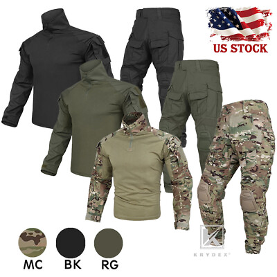 #ad KRYDEX G3 Combat Uniform Tactical BDU Tops amp; Trousers w Elbow Pads amp; Knee Pads $96.95