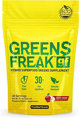 #ad PharmaFreak Greens Freak Original Hybrid Superfood Greens Powder 30 Servings New $39.95