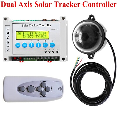 #ad Dual Axis LCD Solar Tracker Controller Automatic Solar Tracking amp; Remote Control $99.99