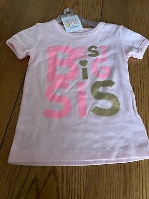 #ad Carter#x27;s Girls 3t T Shirt Pink Best Big Sis $10.99
