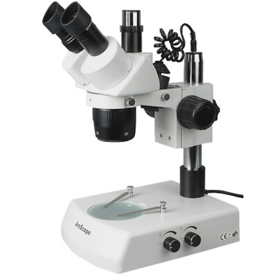 #ad AmScope 10X 20X 30X 60X Trinocular Stereo Microscope with Top amp; Bottom Lights $310.99