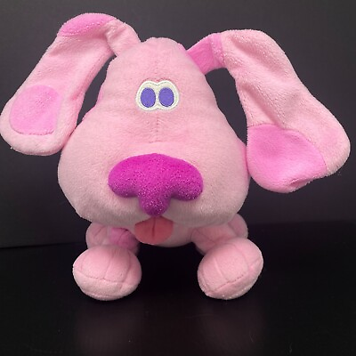 #ad Vintage Viacom Magenta Pink Dog Plush 11quot; Stuffed Animal Toy 1999 Blues Clues $15.99
