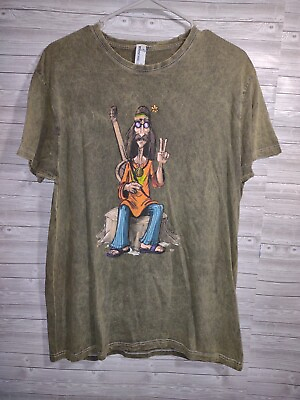 #ad Explore Comfort Apparel Hippy Shirt Mens peace sign love 60s power guitar UAC $19.00