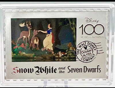 #ad 2023 Niue Disney 100th Ann. Snow White Stamp 1 oz Silver Coin 2023 Mintage $112.00