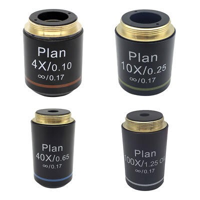 #ad 4X 10X 40X 100X Infinity Plan Objective Lens f Olympus UIS2 Microscope 45mm RMS $275.19