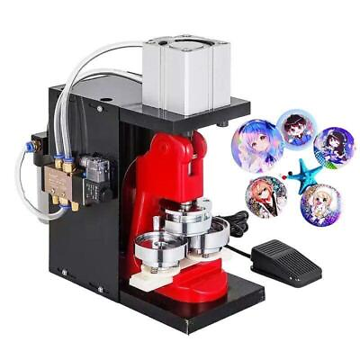 #ad Automatic Badge Machine Pneumatic Button Maker Badge Making Machine With Mould $843.00