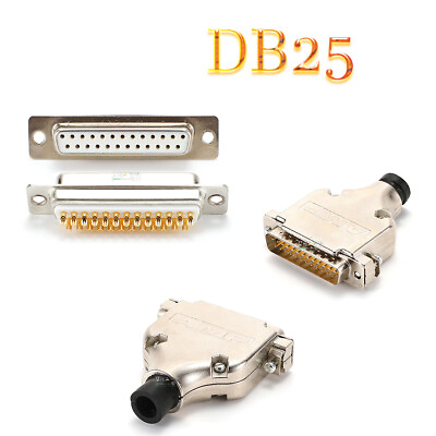 #ad 25 Pole D SUB DB25 Socket Plug Solder AMP Connector Changer Coupler Adapter Lot $25.79