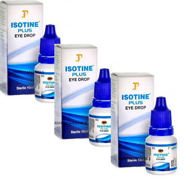 #ad 3x Isotine Plus Eye Drops Pure H 10ml $13.49