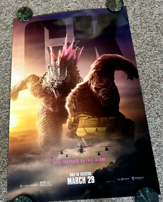 #ad 2024 Godzilla X Kong Original Movie Poster Advance Double Sided Rolled 27x40 $55.00