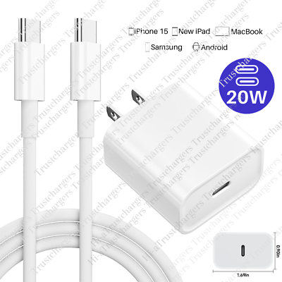 #ad New Fast Charger USB C Type C Cable For iPhone 15 Pro Max 15 Plus iPad Samsung $6.87