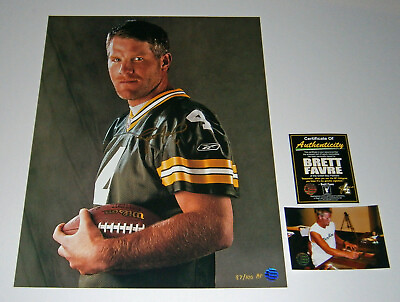#ad PACKERS Brett Favre signed THE HUNK 16x20 photo COA AUTO Autographed 87 100 AP $325.00