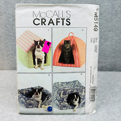 #ad McCalls 5149 Pet Beds Dog Cat Animal Crafts Sewing Pattern $8.99