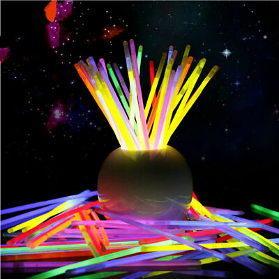 #ad Glow Sticks Bracelets Necklaces Neon Colors Disco Party Fun Favours 100 600 pcs GBP 35.99
