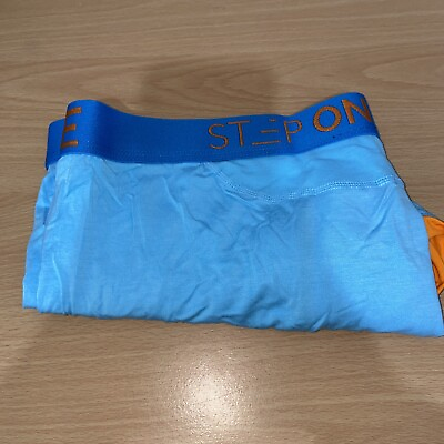 #ad STEP ONE New Mens Boxer Briefs Blue Bamboo Underwear Originals 3XL GBP 13.99