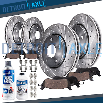 #ad Front Rear Drilled Rotors Brake Pads for 2004 2005 Dodge Ram 1500 Durango 5 Lugs $253.35
