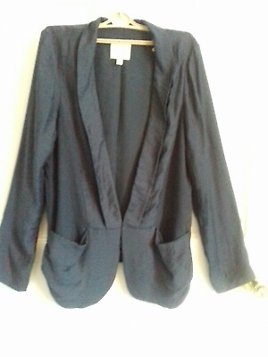 #ad Ladies#x27; #x27;SILENCE amp; NOISE#x27; Soft Evening Jacket Size M. Silky Navy. Long lapels. GBP 15.00