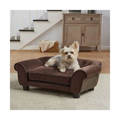 #ad Enchanted Home Pet Cleo Pet Sofa in Brown 17.5quot; L x 12.0quot; W x 9.0quot; Th $240.58