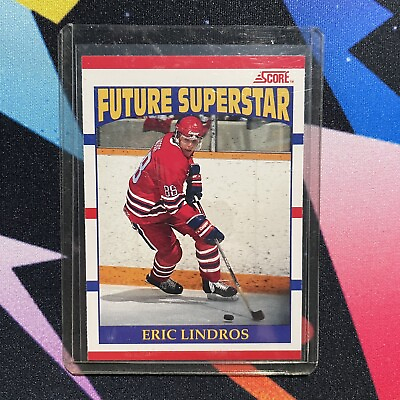 #ad 1990 Score Eric Lindros Future Superstar #440 Rookie Hockey Card NHL Red Wings $0.99