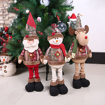#ad Santa Claus Dolls Exquisite Built in Cotton Santa Claus Snowman Reindeer Doll $24.66