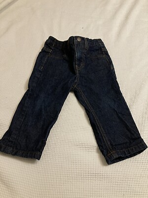 #ad Nautica baby boy dark blue jeans 12 M $3.67
