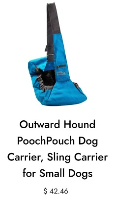 Outward Hound Small Dog Carrier Crossbody Sling Nwt Blue $19.99
