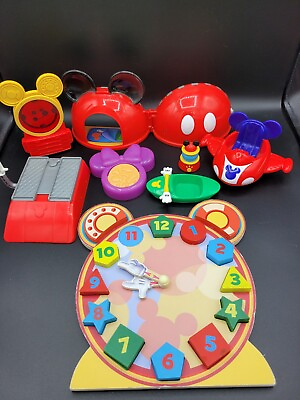 #ad Mickey Mouse Toy Lot Clubhouse Disney Junior Rocket Spaceship Boat Scale Etc $16.00