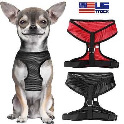 Soft Pet Small Dog Harness Breathable Mesh Adjustable Puppy Cat Walking Vest S L $5.99