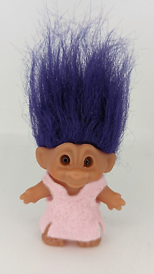#ad Troll Doll Good Luck Dam Purple Hair 3 inch $20.00