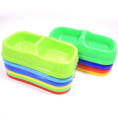 Pet Folding Portable Food amp; Water Doubel Bowl Container Dishes Cat Dog Dispenser $4.23
