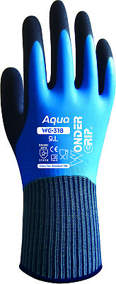#ad Glove from Work Waterproof WONDER GRIP Aqua WG 318 Latex Nylon $32.27