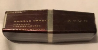#ad AVON Lipstick DOUBLE IMPACT Lip Color CABERNET New SEALED Old Stock $5.99