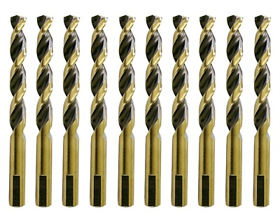 #ad HSS Drill Bit 1 8quot; 1 2quot; Jobber Twist Parabolic Flute Flat Shank Metal Drill Bits $8.99