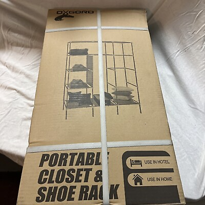 #ad Oxgord Portable Closet And Shoe Rack NEW UNOPENED $25.00