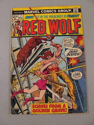 #ad Red Wolf #7 1973 VG Marvel Comics Echos From A Golden Grave BIN 4156 $5.00