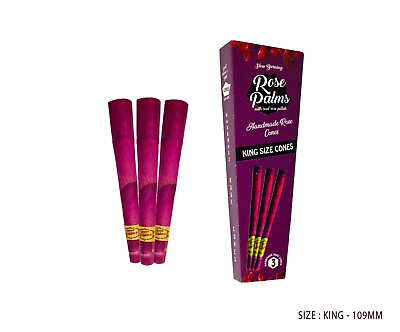 #ad 3 King Size Purple Natural Rose Petal Cones $7.99