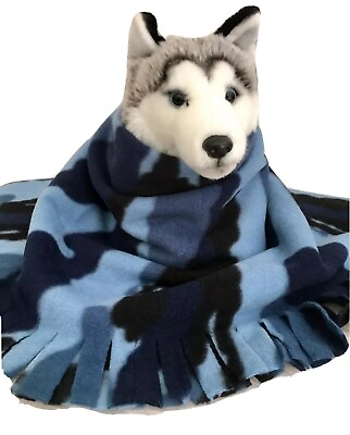 DOG SIZE FLEECE BLANKETS Pet Blanket Travel Throw Cover CAMOUFLAGE BLUE $14.00