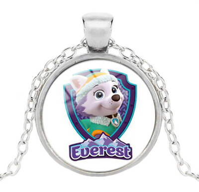 Dog Paw Patrol Kids Everest Birthday Gift Cartoon Glass Pendant Necklace USA New $3.99