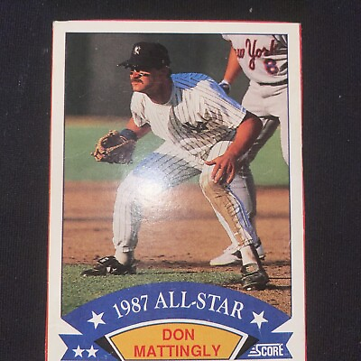 #ad Don Mattingly 1987 All Star Game Score insert card # 2 of 18 RARE 1988 Card $25.00