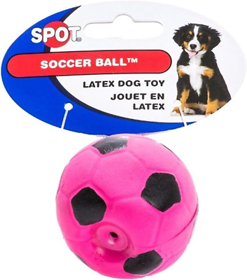 #ad 6 Pack Latex Soccer Ball Assorted Colors Toys for Small Dogs and Puppies Size $26.82