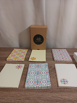 #ad 48 Pc Set Of Assorted Greeting Cards 6 Designs $5.99