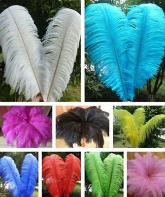 #ad OSTRICH PLUMES 18quot; 23quot; FEATHERS Top Quality Many Colors Bridal Costume Halloween $87.99