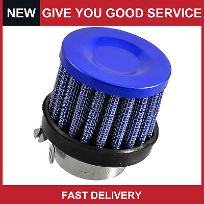 #ad Universal 25mm 1quot; Auto Car Breather Cold Intake Air Filter Blue Pack of 1 $10.54