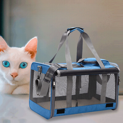 #ad FABRIC PET CARRIER BAG PORTABLE CAT TRAVEL CASE CAGE DOG CARRY BAG CRATE $49.99