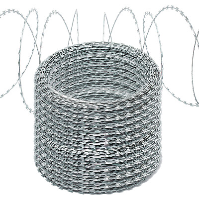 #ad TECSPACE All New 3 Sizes Razor Barbed Wire for Fence Farm Garden Home $63.99