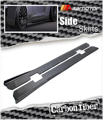 #ad Carbon Fiber V Style Side Skirt Extensions fits for NISSAN Skyline GT R R35 GTR $569.99