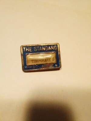 #ad Vintage The Standard Products Company Workers Badge Pinback Whitehead Hoag $59.00